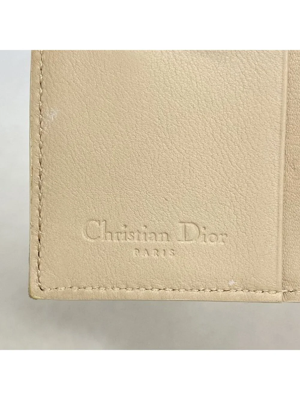 Dior Wallet Trotter Nylon Beige Silver